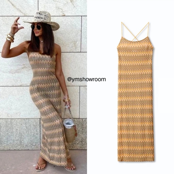 MANGO Geometric dress - Picture 1 of 5